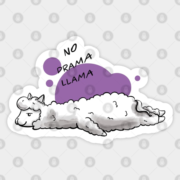 No drama llama Sticker by Chaplo